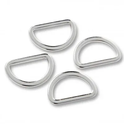 Produktbild von PRYM Halbrundringe, 20 mm, silber