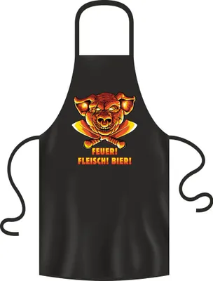Immagine prodotto di Barbecue - Grembiule da barbecue - Fuoco! Carne! Birra!