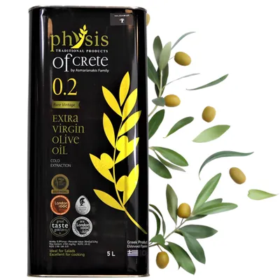 Zdjęcie produktu dla Grecka oliwa z oliwek extra virgin Physis of Crete 0,2% 5 l puszka
