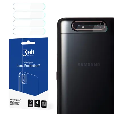 Produktbild von 3mk Hybridglas Lens Protection für Samsung Galaxy A80 Kamera Objektiv Kameralinse 0,16mm 6H (4 Stück)