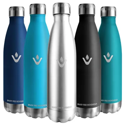 Thermosflasche 750 ml, Edelstahl, doppelwandig isoliert, auslaufsicher