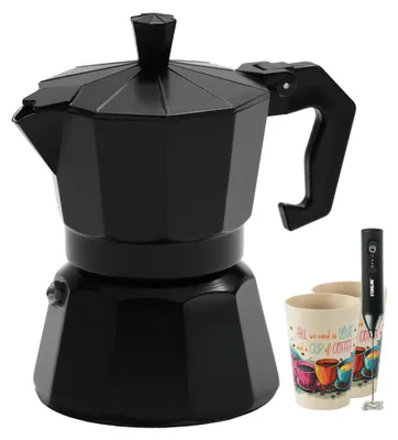 Produktbild von STONELINE® Espressokocher 170 ml Set 4-teilig | Schwarz