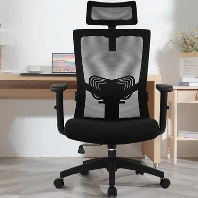 Obrázek produktu pro Ergonomická kancelářská židle s podporou bederní páteře a prodyšnou potahovou látkou