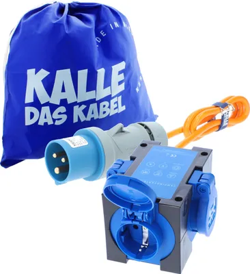 Produktbild von Kalle Adapterkabel CEE 230V 16A 2,5mm² auf Zelt Edition Extreme Signal Orange IP44 1,5 Meter