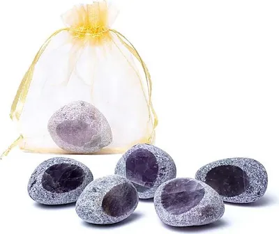Zdjęcie produktu dla Kup online kamień szlachetny ametyst w woreczku z organzy — ±2,5–3,5 cm, ±25 g