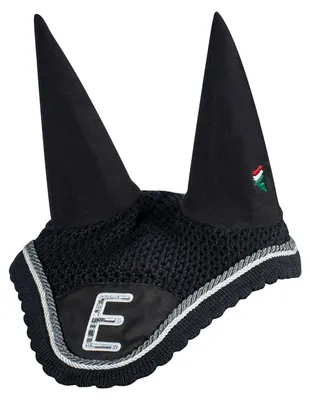 Image de Equiline CHEVAL bonnet anti-mouches Cymone NOIR FS20, Eq20_FS_Gr.:UNI