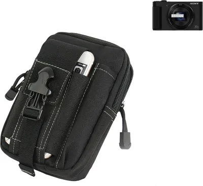 Produktbild von K-S-Trade Holster Kamera-Tasche kompatibel mit Sony Cyber-shot DSC-HX80  Gürtel-Tasche mit Extrafächer schwarz 1x