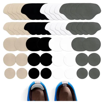 Produktbild von 28 Paar Reparatur-Patches für Sneaker in 4 Farben, Fersenreparatur-Patches für Schuhe, Kunstleder-Reparaturset für Schuhabsätze
