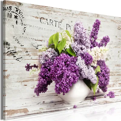 Produktbild von Modernes Wandbild b-C-0650-b-a (120x80 cm) - 1 Teilig Bilder Fotografie auf Leinwand Foto Bild Dekoration Wand Bilder Kunstdruck LAVENDEL BLUMEN