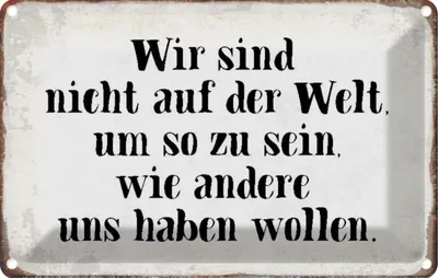 Produktbild von vianmo Blechschild 12x18 cm sind nicht auf Welt wie andere Dekoration Spruch Zitat