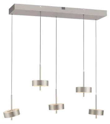 Productafbeelding van 5-lichts hanglamp Q-Rotate aluminium modern