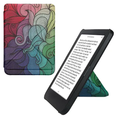 Produktbild von kwmobile Schutzhülle kompatibel mit Kobo Clara BW / Clara Colour / Tolino Shine (5) / Shine Color - Hülle Kunstleder - eReader Cover Case - Farbrausch