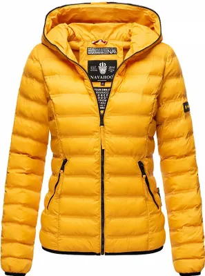 Produktbild von Navahoo Damen Herbst Frühling Jacke Übergangsjacke Steppjacke Kapuze Neevia Gelb Gr. 36 -S