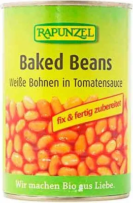 Produktbild von Rapunzel - Baked Beans, weiße Bohnen in Tomatensauce - 400g