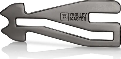 Produktbild von FABACH 1x Black Trolley Master Einkaufswagenlöser für ALLE Einkaufswagen - Öffnet Frontlader- und Seitenschubfachsysteme - Abziehbarer Einkaufswagenchip Einkaufs-Chip Schlüsselanhänger aus Metall