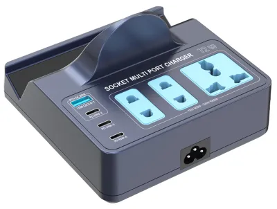 Obrázek produktu pro 72W nabíjecí stanice s více porty, 1 portem QC a 3 porty PD, 15W bezdrátovými nabíječkami a zásuvkou pro rychlé nabíjení; kompatibilní s telefony, notebooky a tablety