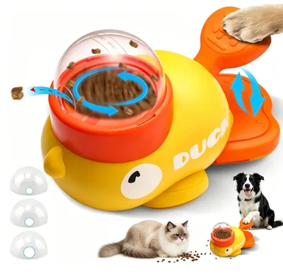 Hundepuzzle Ente mit Leckerli-Spender, Slow Feeder, Anti-Rutsch-Pad