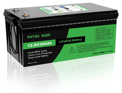 Obrázek produktu pro LiFePO4 / lithiovo-železitá fosfátová baterie – 12 V, 300 Ah – pro hluboké cykly – integrovaný systém BMS – pro obytná vozidla, lodě, solární systémy, golfové vozíky – bílá