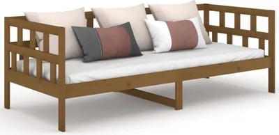 Image de vidaXL Lit de jour pin massif brun miel 80x200 cm