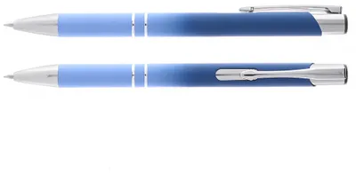Produktbild von MPM-Quality Kugelschreiber Ostran Aluminium Hellblau/Blau 135 mm