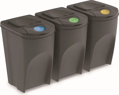 Produktbild von Abfallbehälter Prosperplast SORTIBOX 3 x 35 l grau