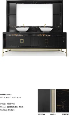 Produktbild von schwarzer Badezimmerschrank Badezimmermöbel Regale Badezimmerschrank Holzregale