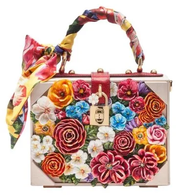 Obrázok produktu pre Dolce & Gabbana, skladateľná kvetinová krabička, kovový držiak na poháre, darčekové balenie, viacfarebné