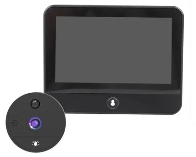 Produktbild von Video-Türklingel mit Kamera - Kabelloses WLAN - HD-Video - Nachtsicht - 8,9 cm Display - Freisprechen - Bewegungserkennung - 5000 mAh Akku