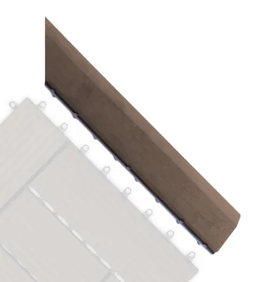 Immagine prodotto di G21 Listello di transizione in teak indiano per piastrelle in WPC, angolo 38,5 x 7,5 cm (a destra)