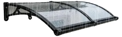 Produktbild von Regenschutzdach, langlebige Aluminiumlegierung, vielseitige Installation, schwarz
