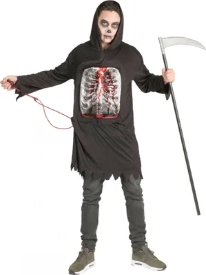 Produktbild von Blutiges Reaper-Skelettkostüm für Erwachsene
