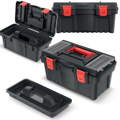 Image de Kistenberg Boîte à outils noire organiseur 47,6 cm