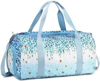 Produktbild von Ibenzoa® Kinder-Sporttasche 46 x 22 x 23 cm mit Schuhfach, wasserdichtem Nassfach & Belüftung – bunte Reise- und Sporentasche