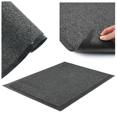Produktbild von Fußmatte - Für Innen und Außen - 60x90 cm - Grau - Rutschfest - Für Zuhause, Büro, Laden, Hotel - Einfach zu Reinigen - BRUNO