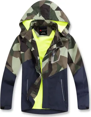 Produktbild von Kinder Windjacke Jacke Übergangsjacke Outdoorjacke Freizeitjacke Khaki 134/140