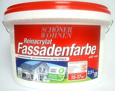 Produktbild von SCHÖNER WOHNEN FARBE Fassadenfarbe Reinacrylat weiß 2,5 Liter