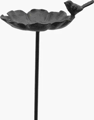 Produktbild von Vogeltränke Futterplatz Metall ArtFerro Ø16cm H106cm 1Vogel Gartenstecker Deko