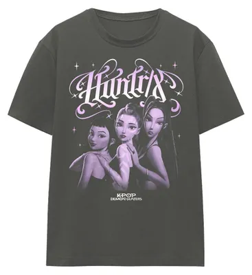 Productafbeelding van K-Pop Demon Hunters - "Huntrix Gothic" T-shirt voor dames, model TV43954 (XXL), kleur: antraciet