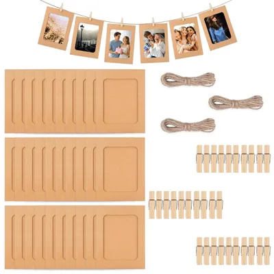 30er-Pack braune Kraftpapier-Fotorahmen, 15,5x11,5 cm