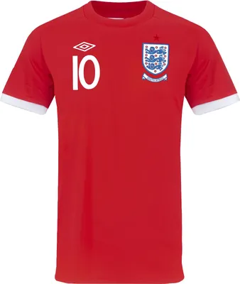 Produktbild von England Football - "Rooney 10" T-Shirt für Herren GF1176 (XL) (Rot)