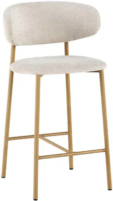 Produktbild von Thekenhocker Coco - 51x50x92cm - Metall/beiger Stoff