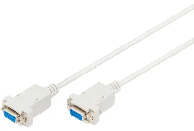 Produktbild von Assmann AK-610100-030-E Seriell Datentransferkabel - 3 m - ja - DB-9 Buchse Seriell - DB-9 Buchse Seriell - Beige, Grau