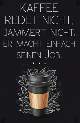 Produktbild von vianmo Holzschild 18x12 cm Kaffee redet nicht macht seinen Job