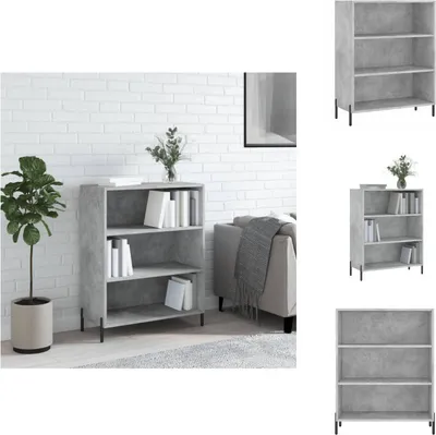Produktbild von vidaXL Regalschrank Betongrau 69,5x32,5x90 cm Holzwerkstoff -  Sideboards