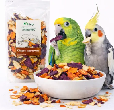 Zdjęcie produktu dla Chipsy warzywne dla papug - naturalna mieszanka suszonych warzyw | 250 g