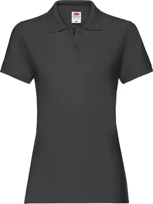Produktbild von Fruit of the Loom Damen T-Shirt Polohemd kurzarm Poloshirt Polo Shirt, Größe:M (12), Farbe:Schwarz