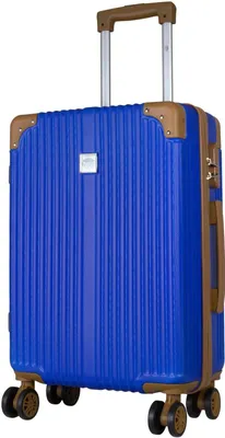 Produktbild von Kleiner Handgepäck Reisekoffer Barbados 40 L Hartschale Trolley ABS blau