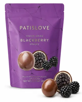 Produktbild von Patislove Brombeer Dragee – Gefriergetrocknet in Schweizer Schokolade