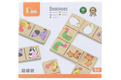 Obrázok produktu pre Viga Drevené domino - domáce zvieratá
