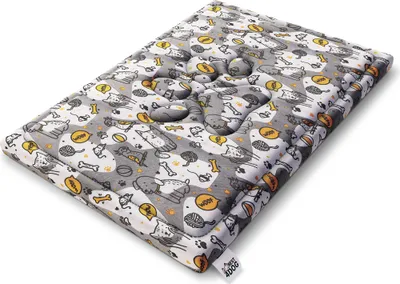 Produktbild von LUNA wasserdichtes Hundebett 70x60x5 cm Polyurethanschaum mit waschbarem Bezug Grau
